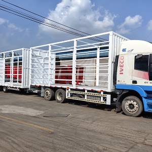 中置軸全掛二節子串聯拖車