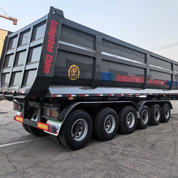 后翻式自卸半掛車